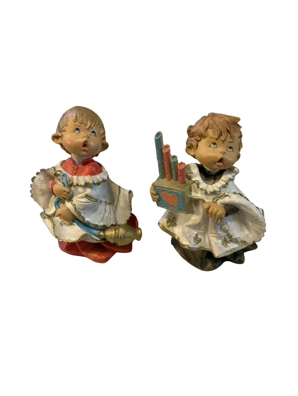 1987 Fontanini Figurines - Carolers / Singers #621 & 624 - 4 inches Tall